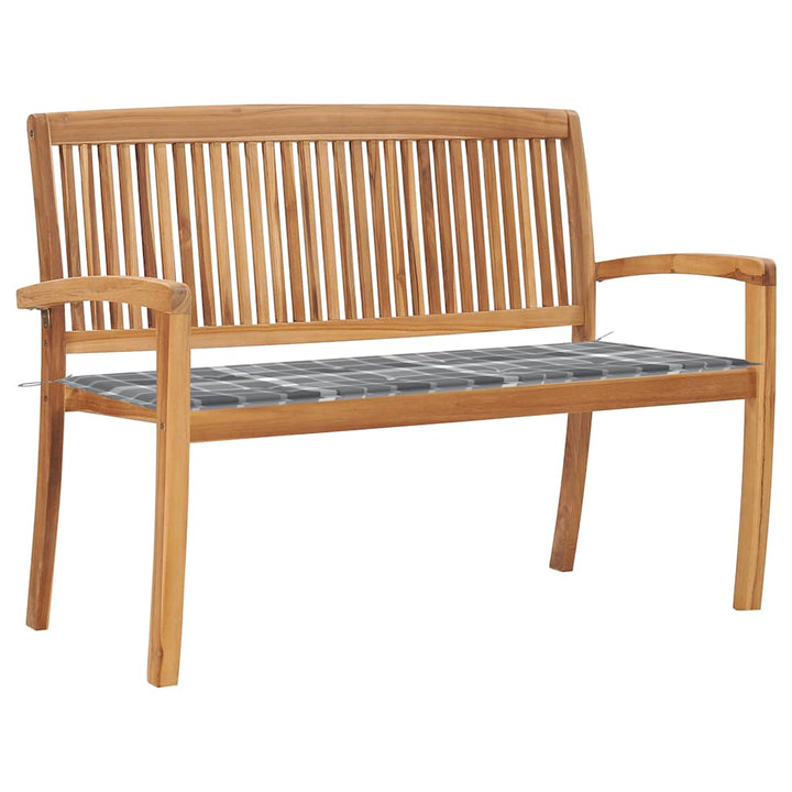 Stapelbar Trädgårdsbänk Med Dyna 159 Cm Massiv Teak