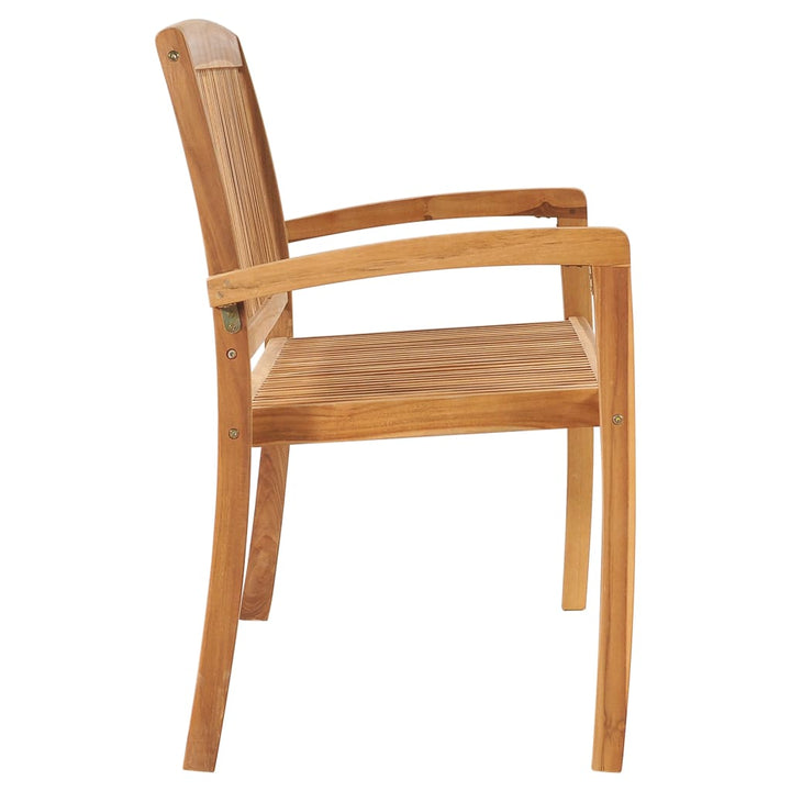 Stapelbar Trädgårdsbänk Med Dyna 128,5 Cm Massiv Teak