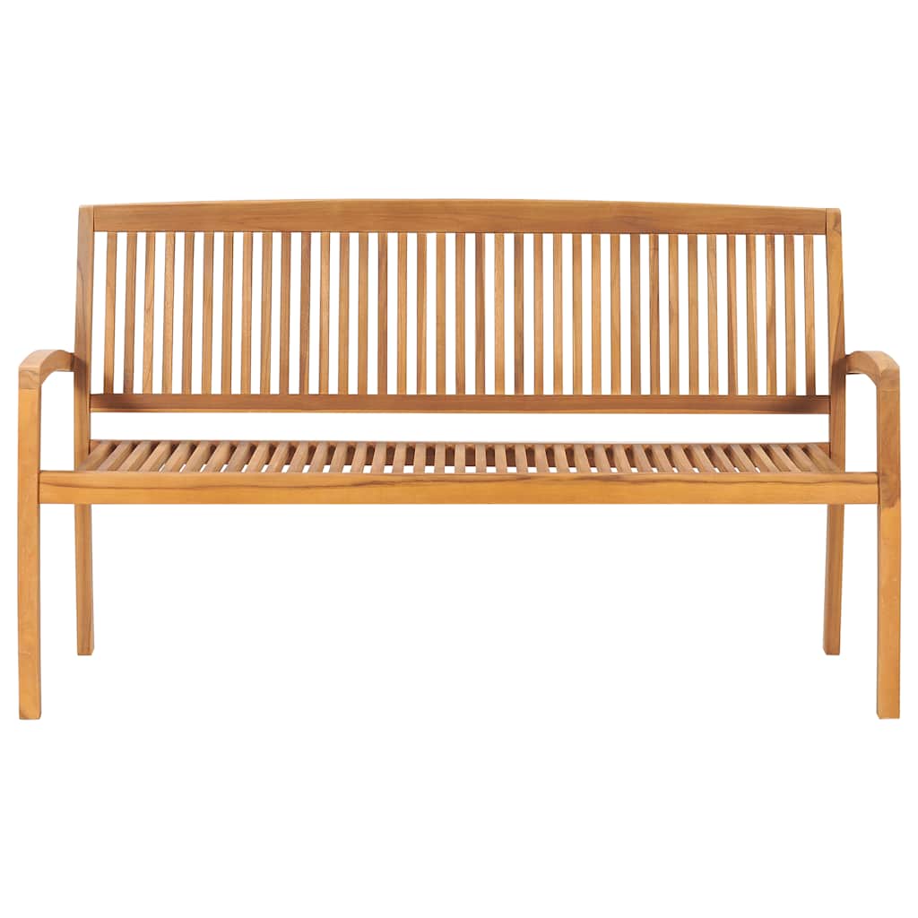 Stapelbar Trädgårdsbänk Med Dyna 159 Cm Massiv Teak