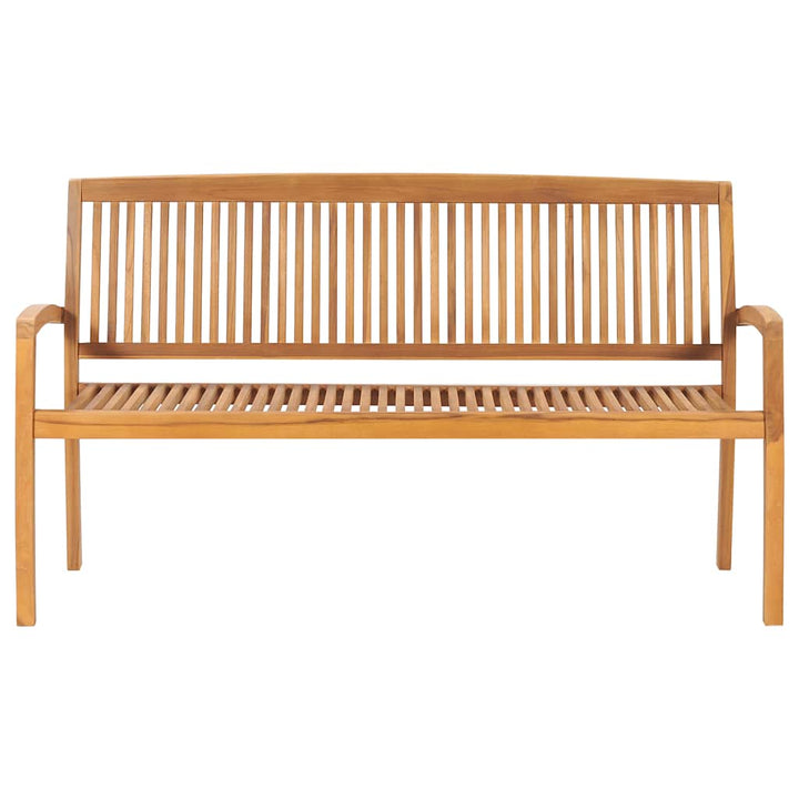 Stapelbar Trädgårdsbänk Med Dyna 159 Cm Massiv Teak