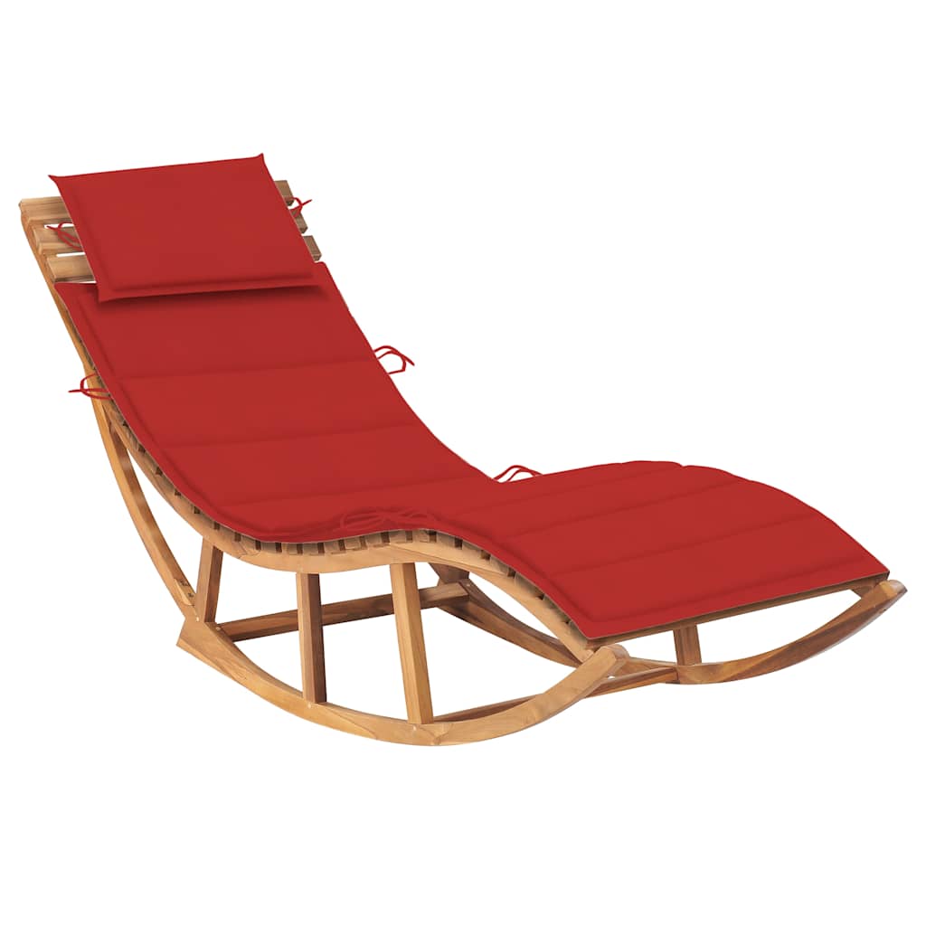 Vidax Solsäng Med Dyna Gungdesign Massiv Teak