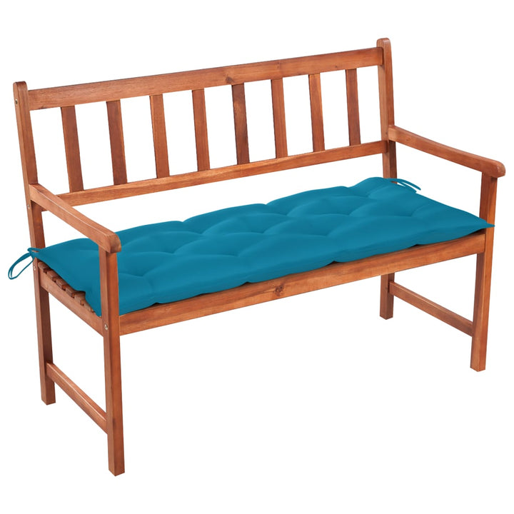 Trädgårdsbänk Med Dyna 120 Cm Massivt Akaciaträ