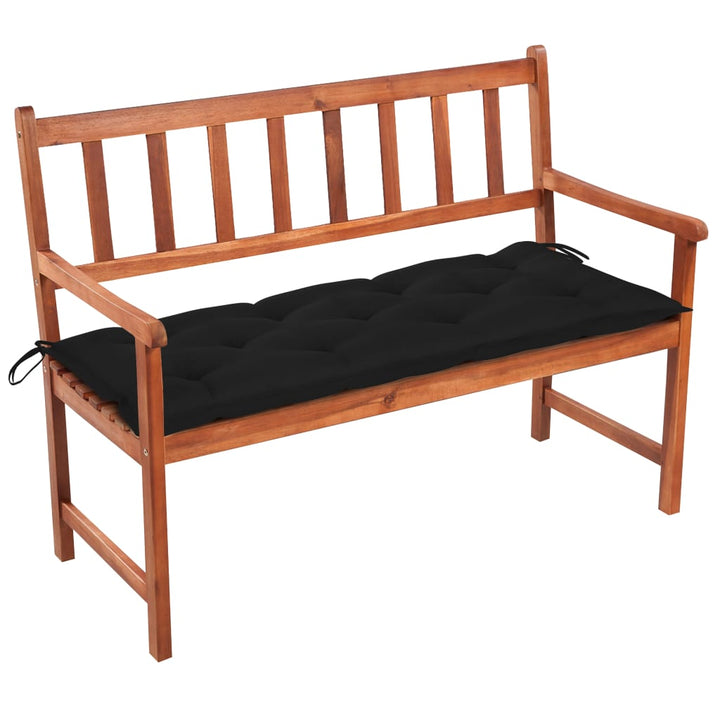 Trädgårdsbänk Med Dyna 120 Cm Massivt Akaciaträ