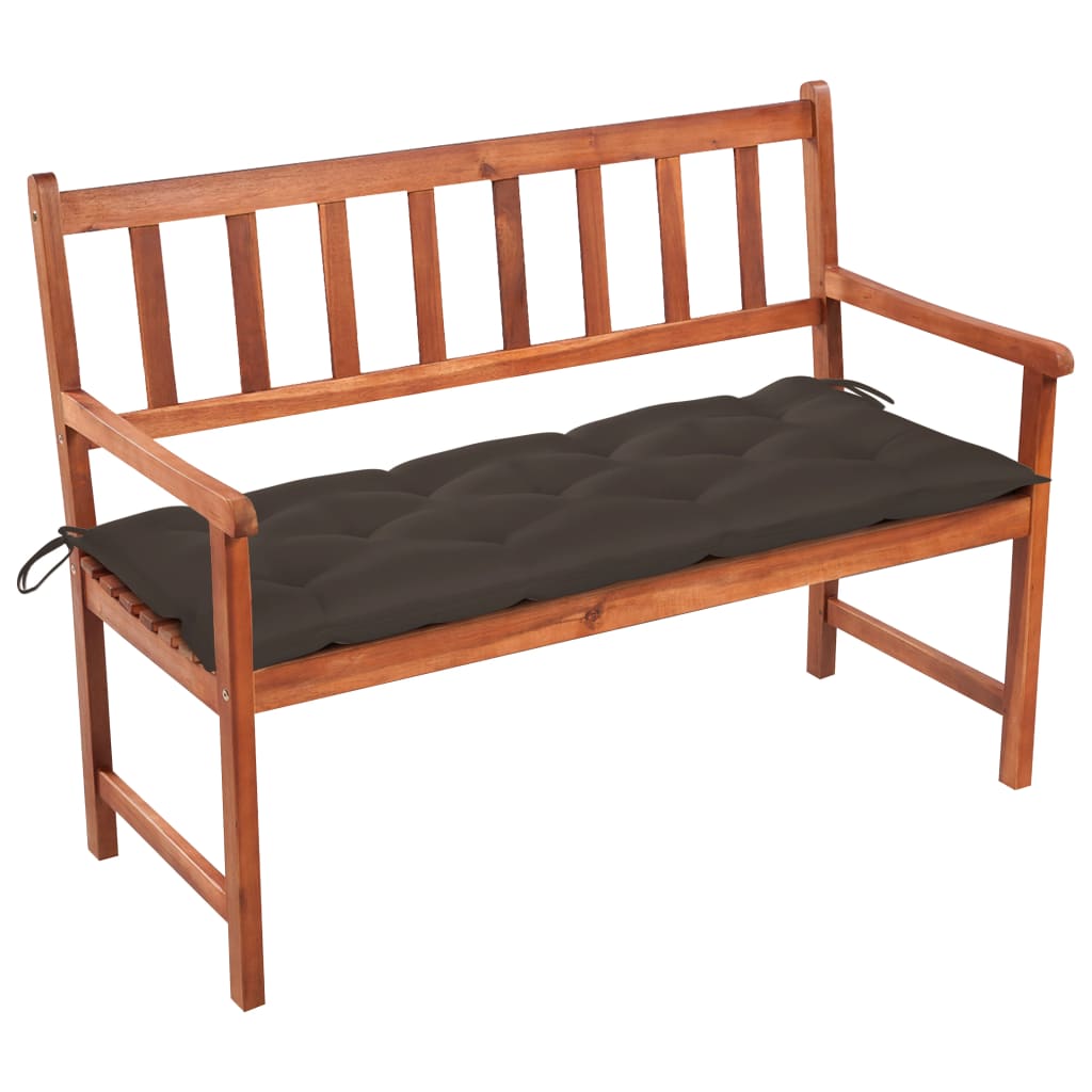 Trädgårdsbänk Med Dyna 120 Cm Massivt Akaciaträ