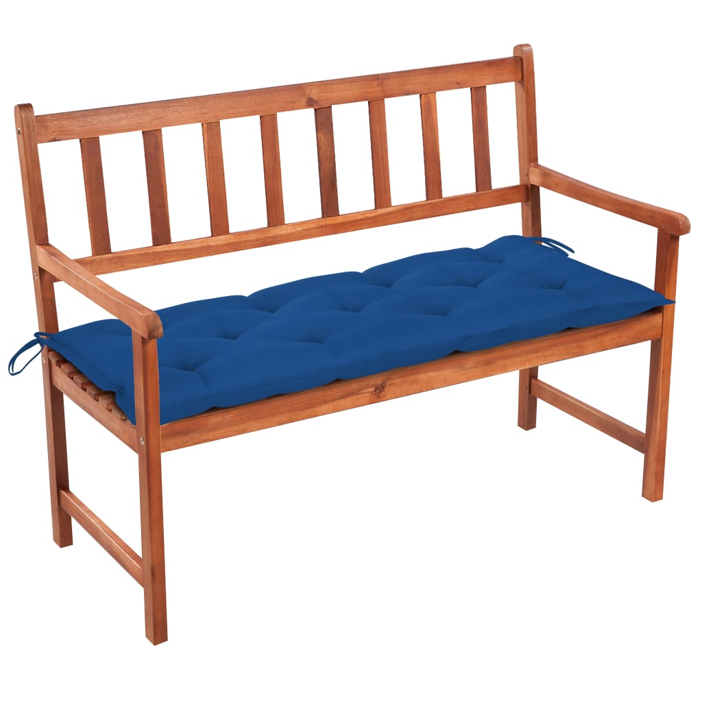 Trädgårdsbänk Med Dyna 120 Cm Massivt Akaciaträ