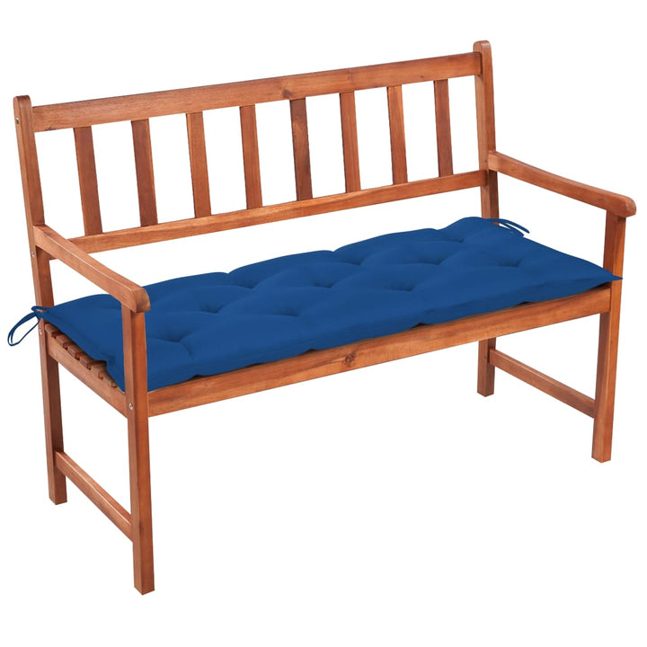 Trädgårdsbänk Med Dyna 120 Cm Massivt Akaciaträ