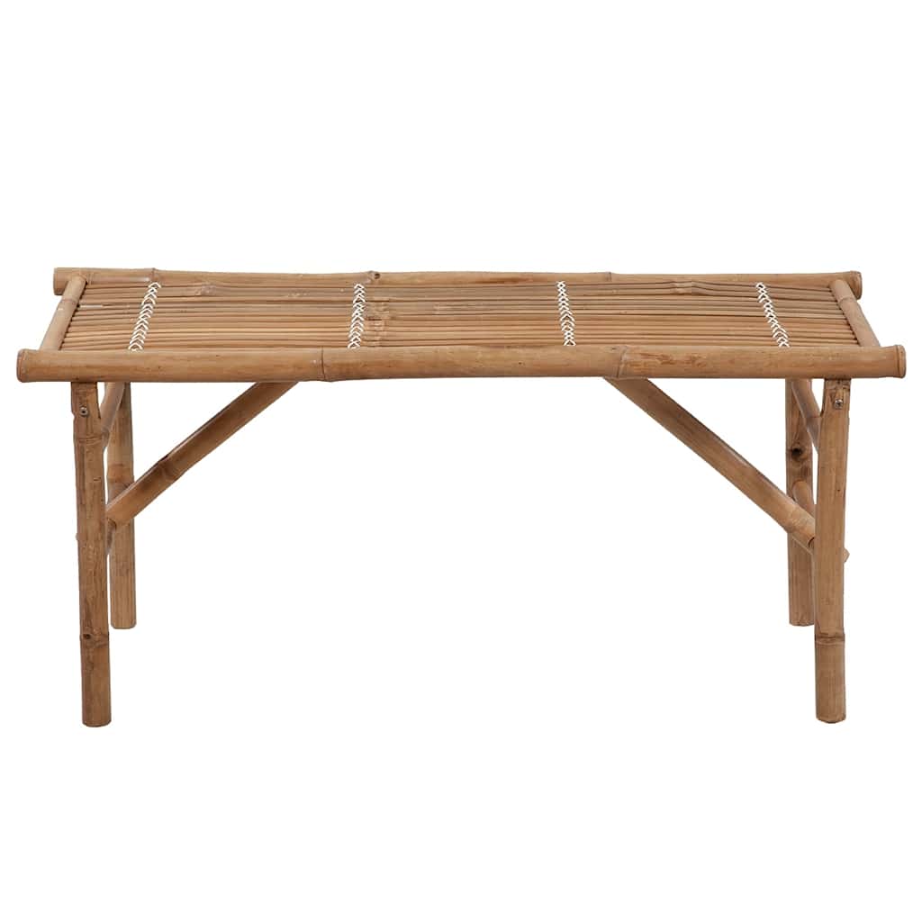 Hopfällbar Trädgårdsbänk Med Dyna 118 Cm Bambu