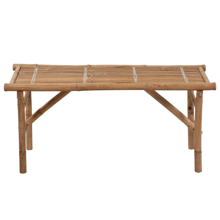 Hopfällbar Trädgårdsbänk Med Dyna 118 Cm Bambu