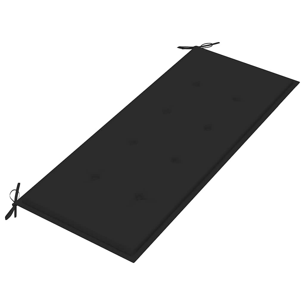 Hopfällbar Trädgårdsbänk Med Dyna 118 Cm Bambu