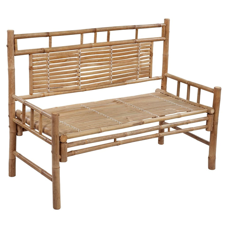 Trädgårdsbänk Med Dyna 120 Cm Bambu