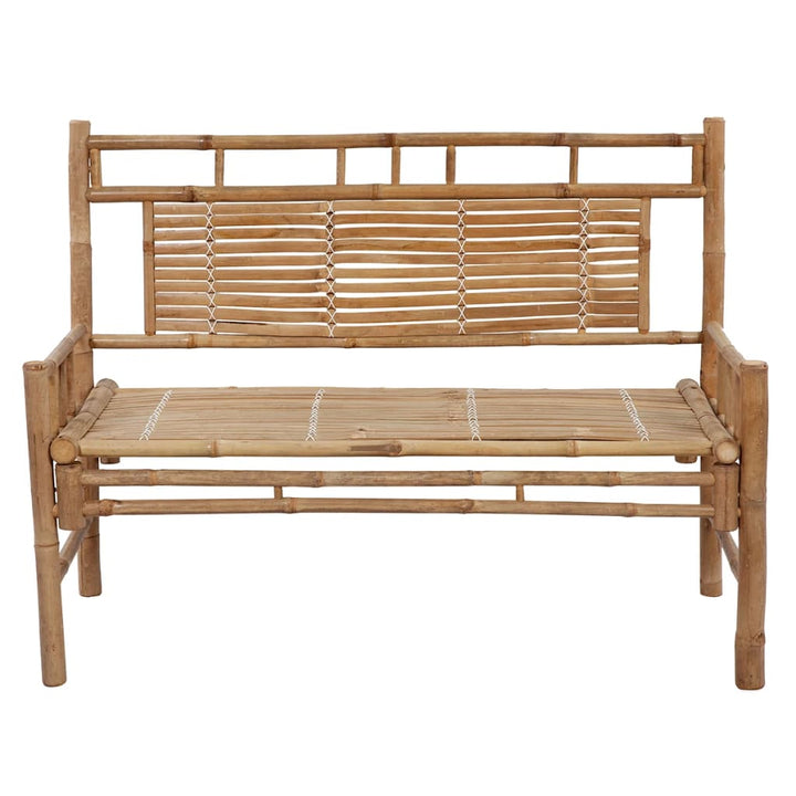 Trädgårdsbänk Med Dyna 120 Cm Bambu