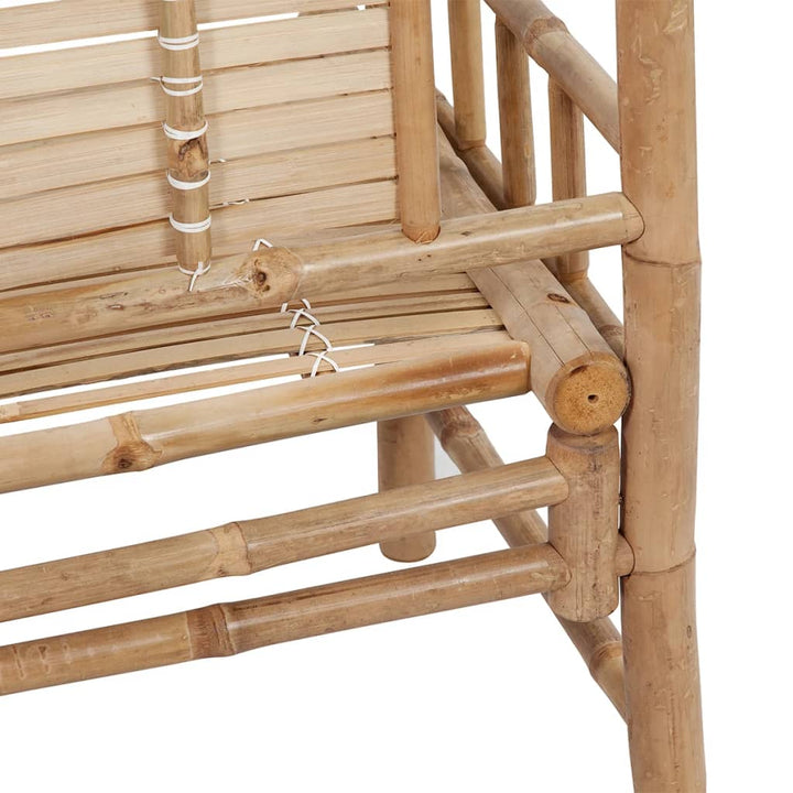 Trädgårdsbänk Med Dyna 120 Cm Bambu