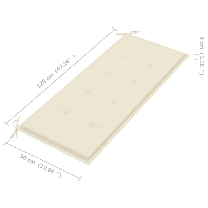 Trädgårdsbänk Med Dyna 120 Cm Bambu