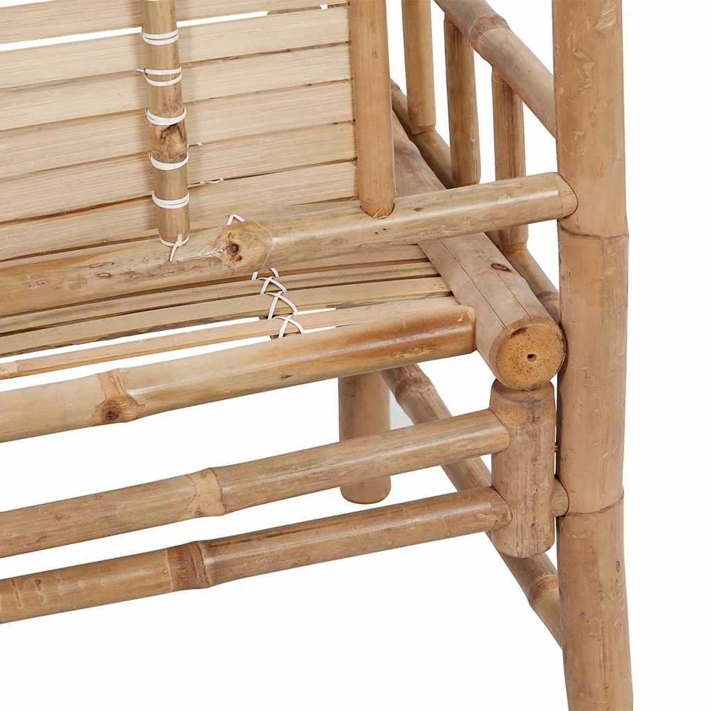 Trädgårdsbänk Med Dyna 120 Cm Bambu