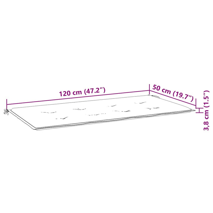 Trädgårdsbänk Med Dyna 120 Cm Bambu
