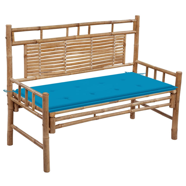 Trädgårdsbänk Med Dyna 120 Cm Bambu