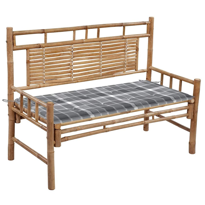 Trädgårdsbänk Med Dyna 120 Cm Bambu