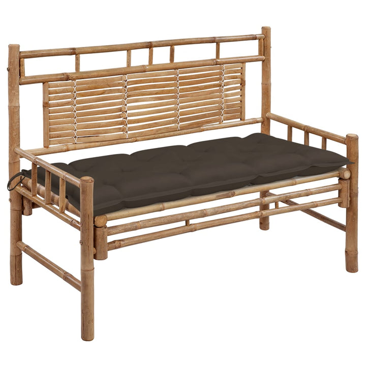 Trädgårdsbänk Med Dyna 120 Cm Bambu