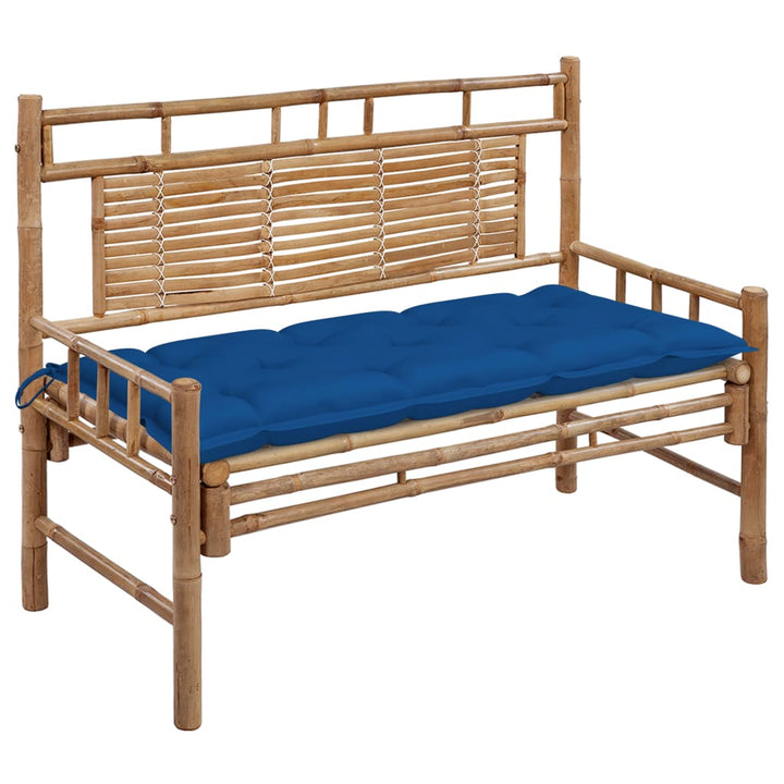 Trädgårdsbänk Med Dyna 120 Cm Bambu