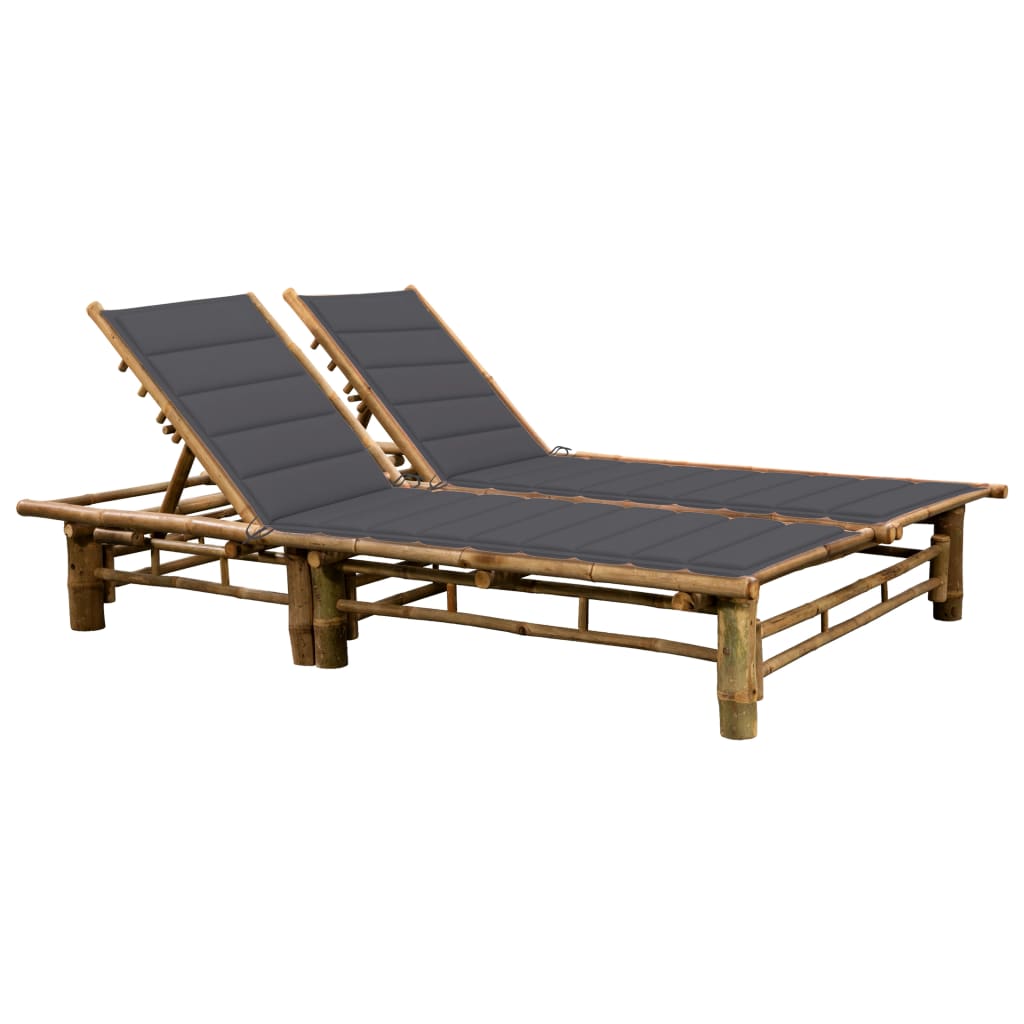 Solsäng Med Dynor 2 Personer Bambu