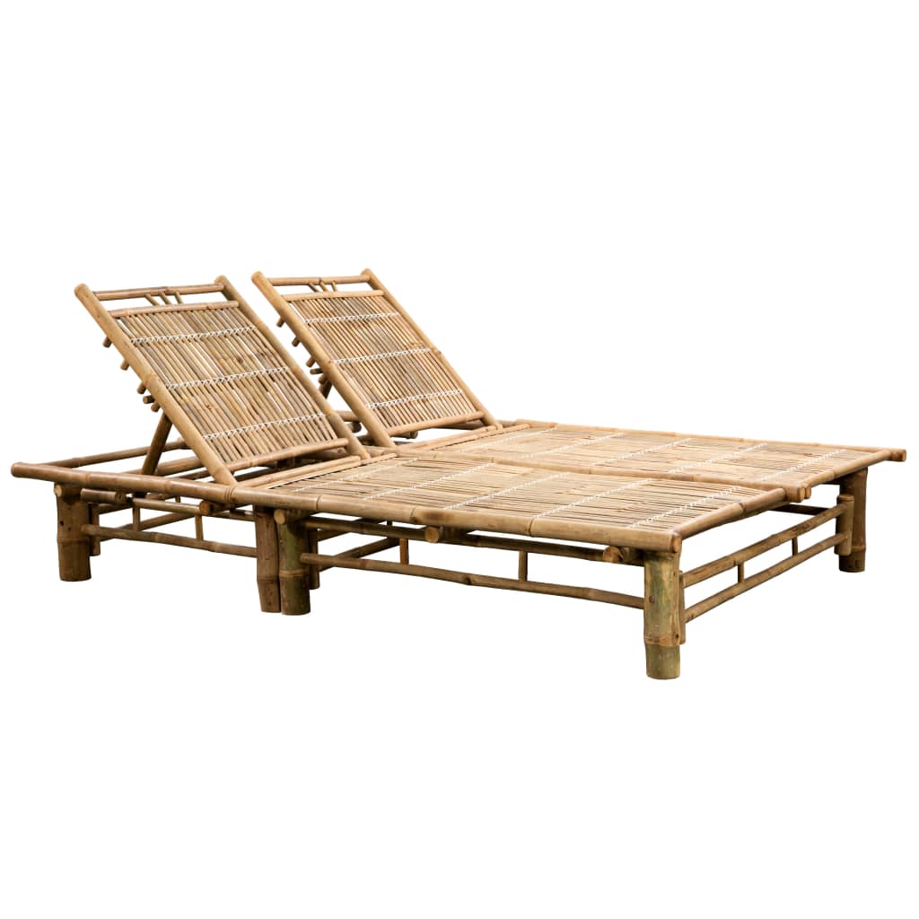 Solsäng Med Dynor 2 Personer Bambu