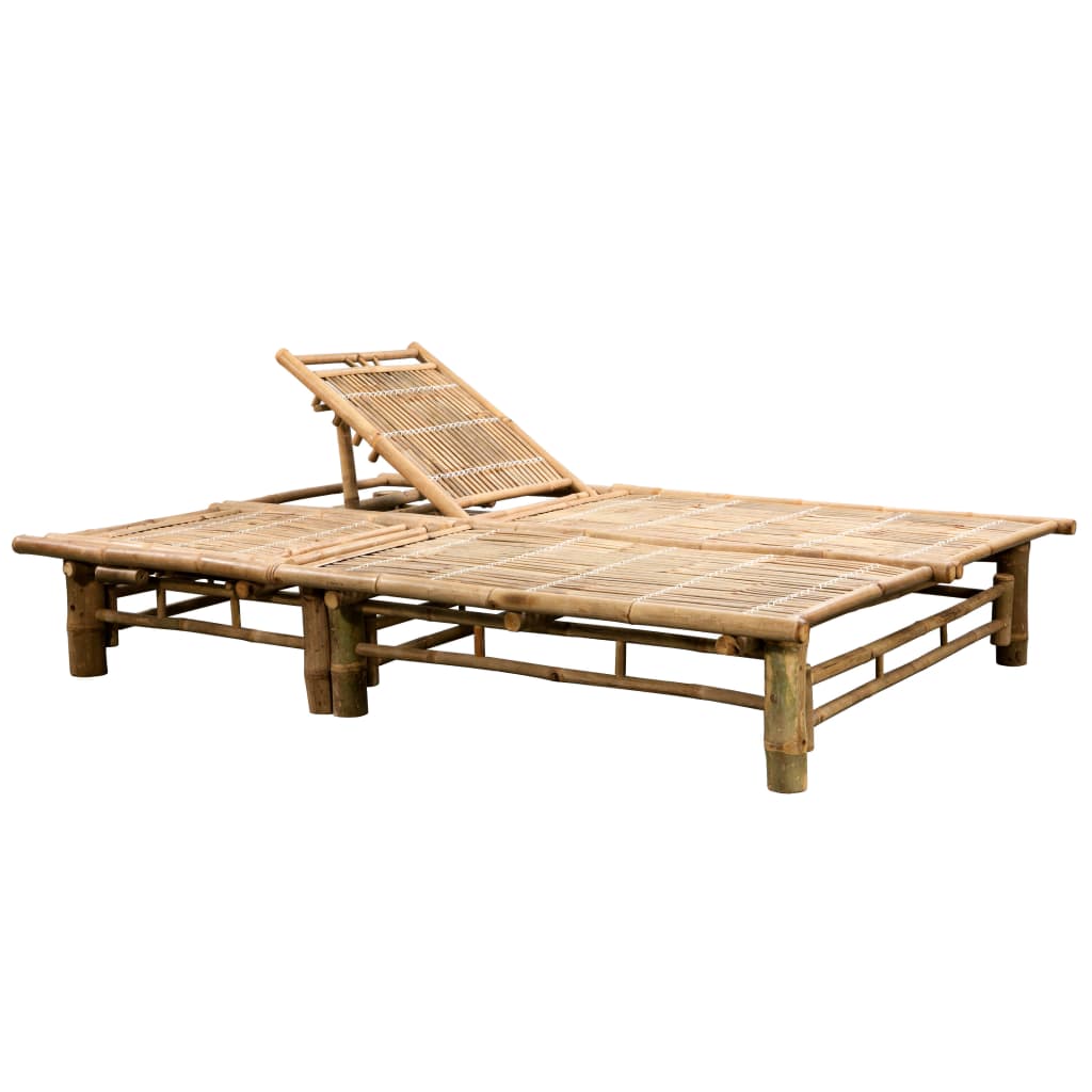 Solsäng Med Dynor 2 Personer Bambu