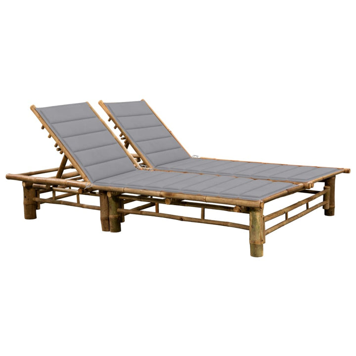Solsäng Med Dynor 2 Personer Bambu