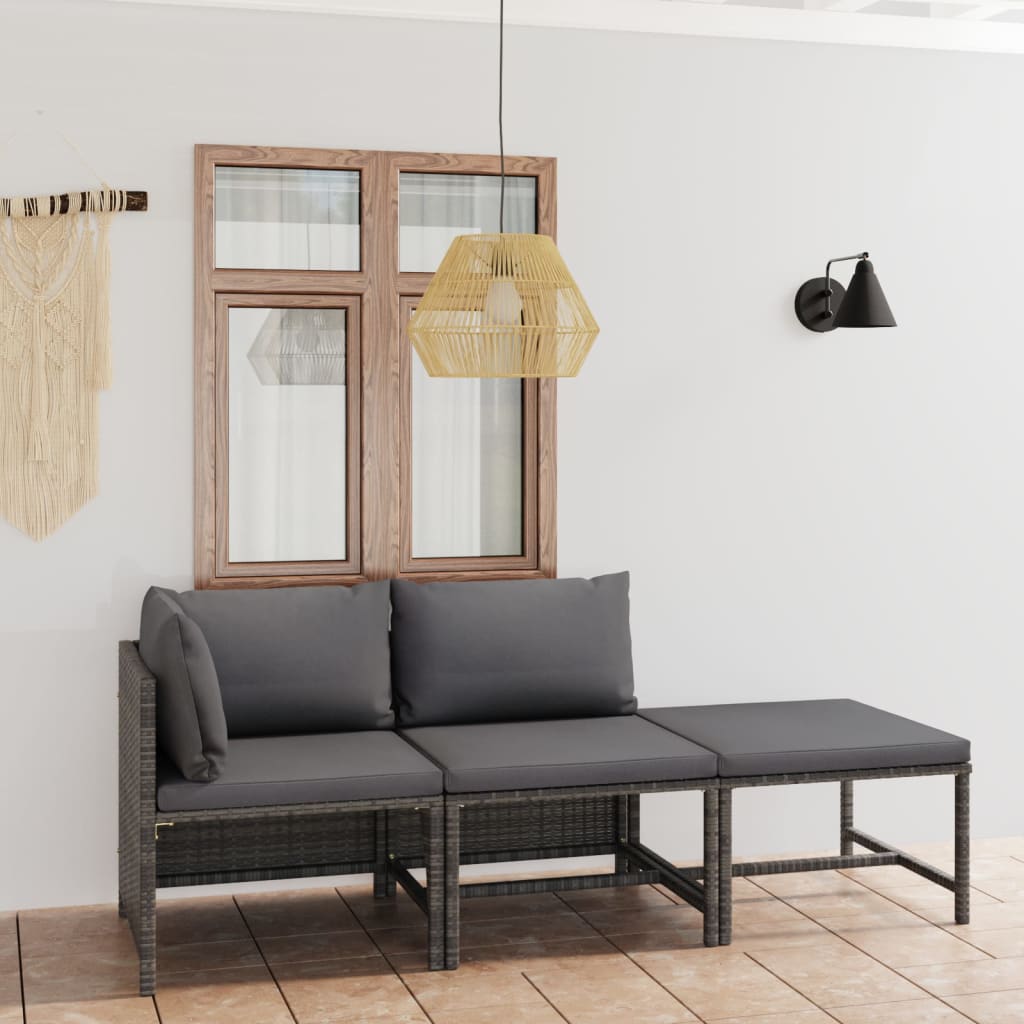 Loungegrupp För Trädgården Med Dynor 10 Delar Konstrotting