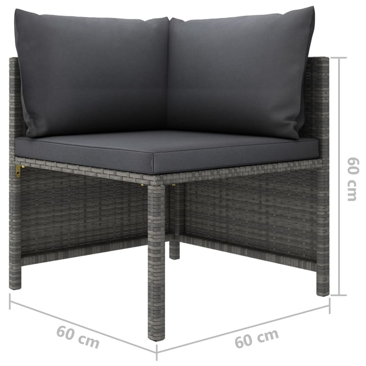 Loungegrupp För Trädgården Med Dynor 7 Delar Konstrotting