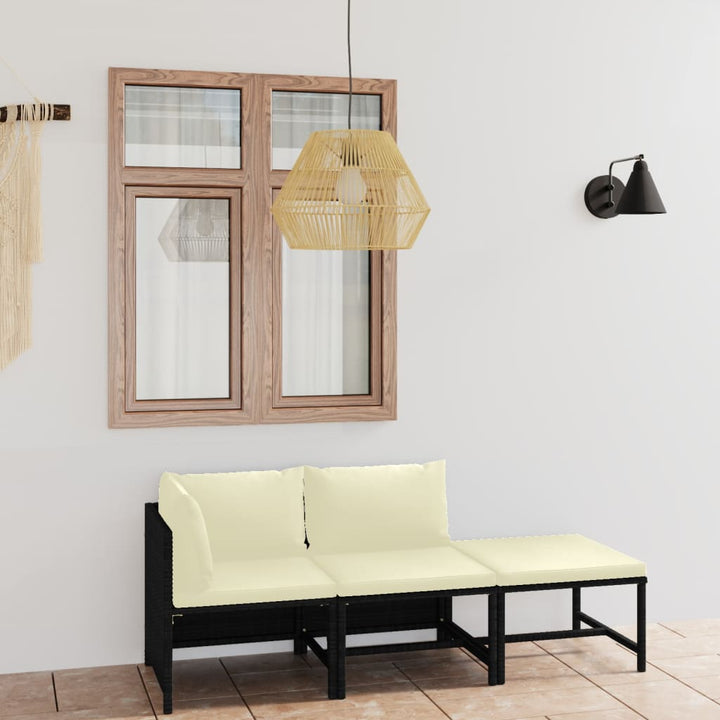 Loungegrupp För Trädgården Med Dynor 10 Delar Konstrotting