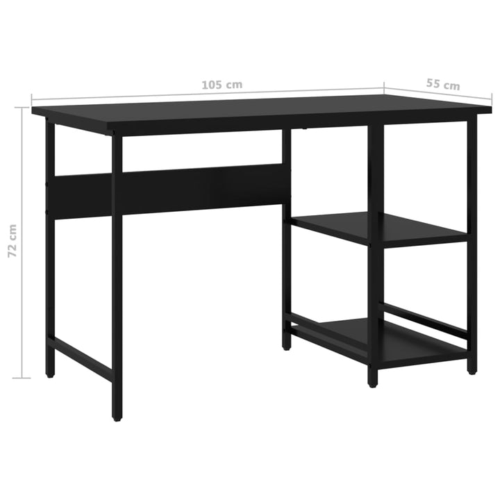 Datorbord 105X50X72 Cm Mdf Och Metall