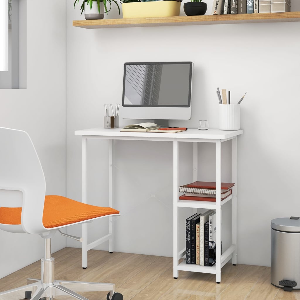 Datorbord 80X40X72 Cm Mdf Och Metall