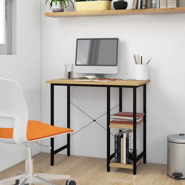 Datorbord 80X40X72 Cm Mdf Och Metall