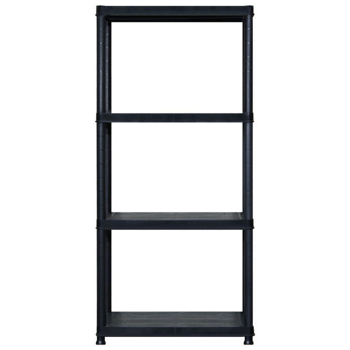 Förvaringshylla 4 Hyllor Svart 122X30,5X130 Cm Plast