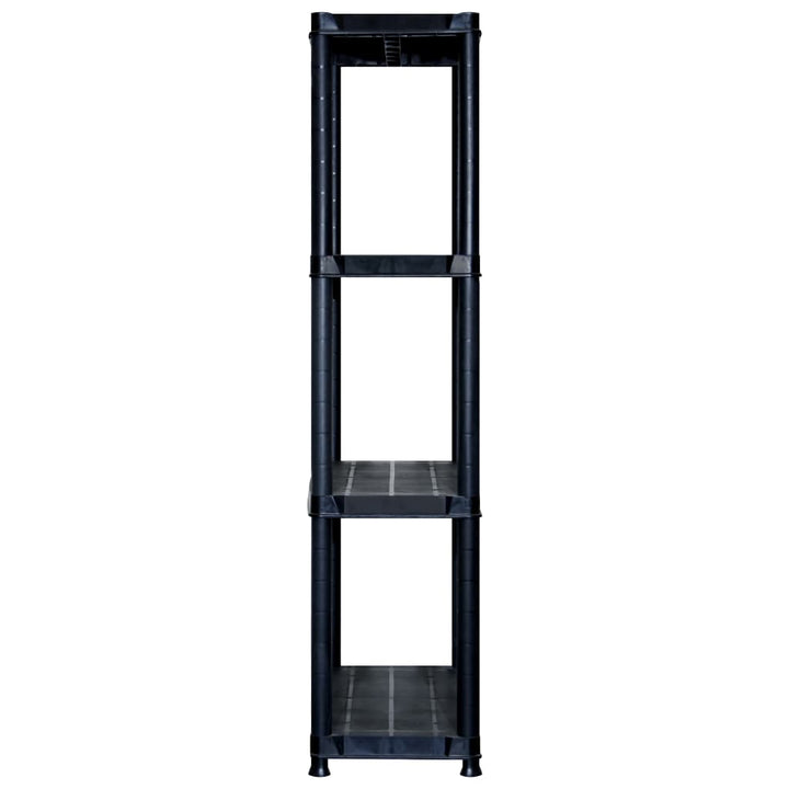 Förvaringshylla 4 Hyllor Svart 122X30,5X130 Cm Plast