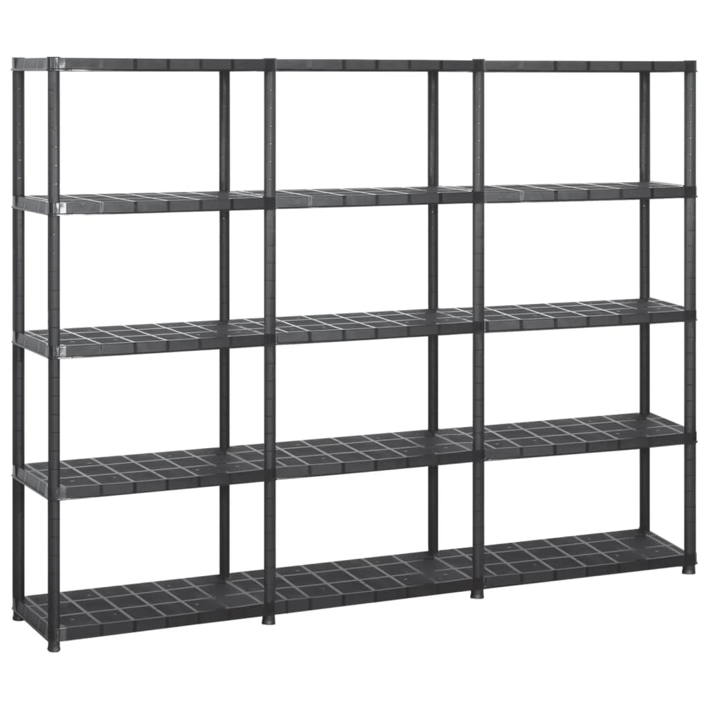 Förvaringshylla 5 Hyllor Svart 93,5X45,5X194,5 Cm Pp