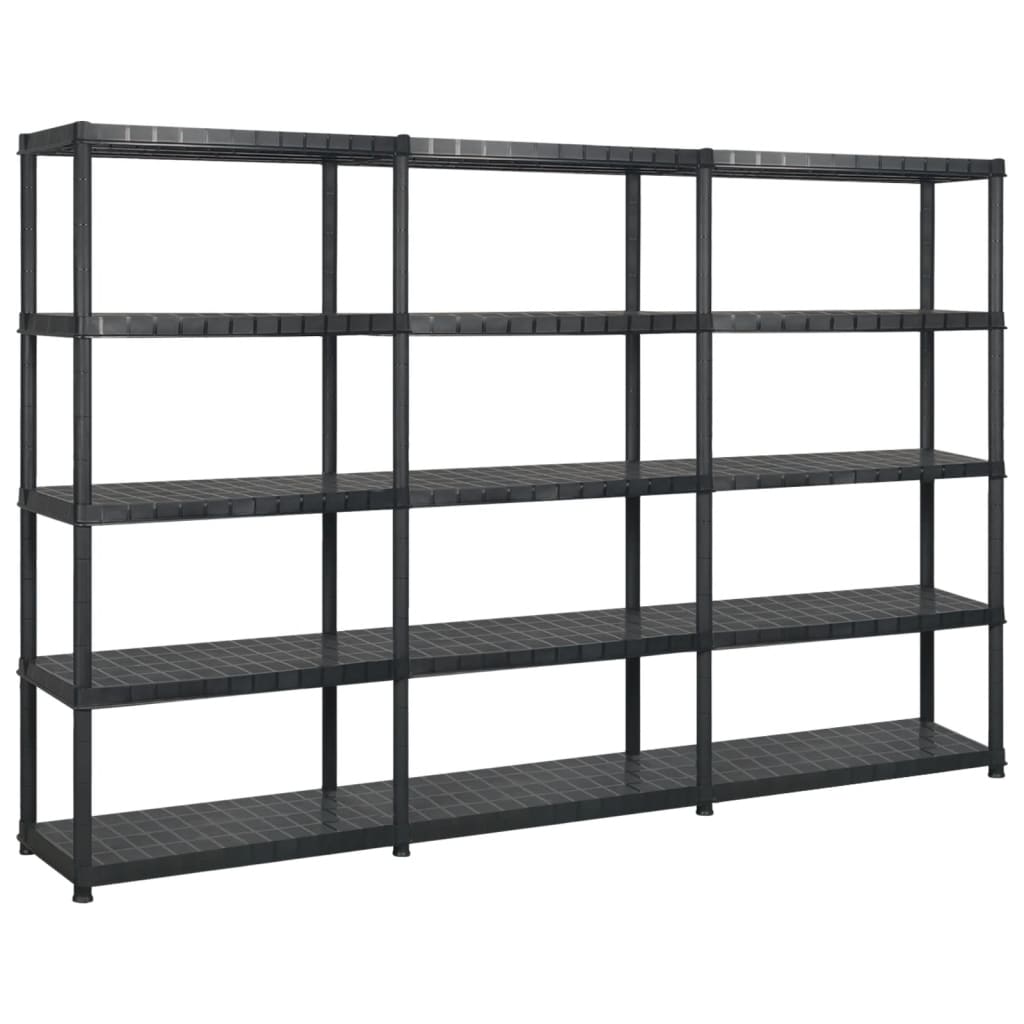 Förvaringshylla 5 Hyllor Svart 93,5X45,5X194,5 Cm Pp