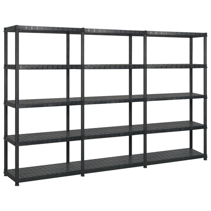 Förvaringshylla 5 Hyllor Svart 93,5X45,5X194,5 Cm Pp