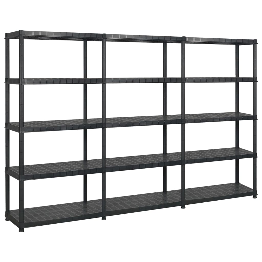 Förvaringshylla 5 Hyllor Svart 93,5X45,5X194,5 Cm Pp