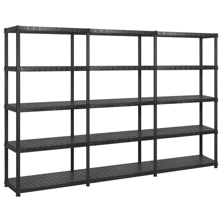 Förvaringshylla 5 Hyllor Svart 93,5X45,5X194,5 Cm Pp