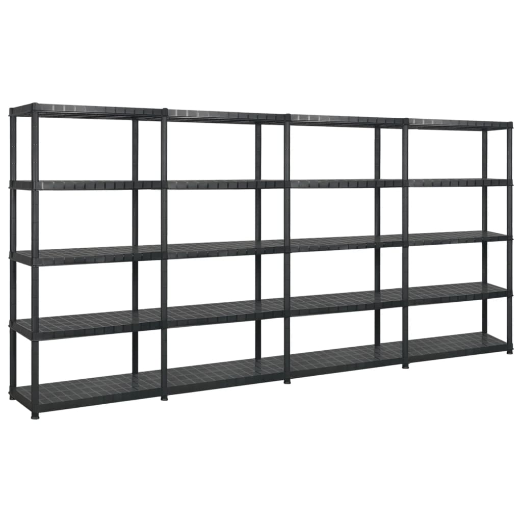 Förvaringshylla 5 Hyllor Svart 93,5X45,5X194,5 Cm Pp