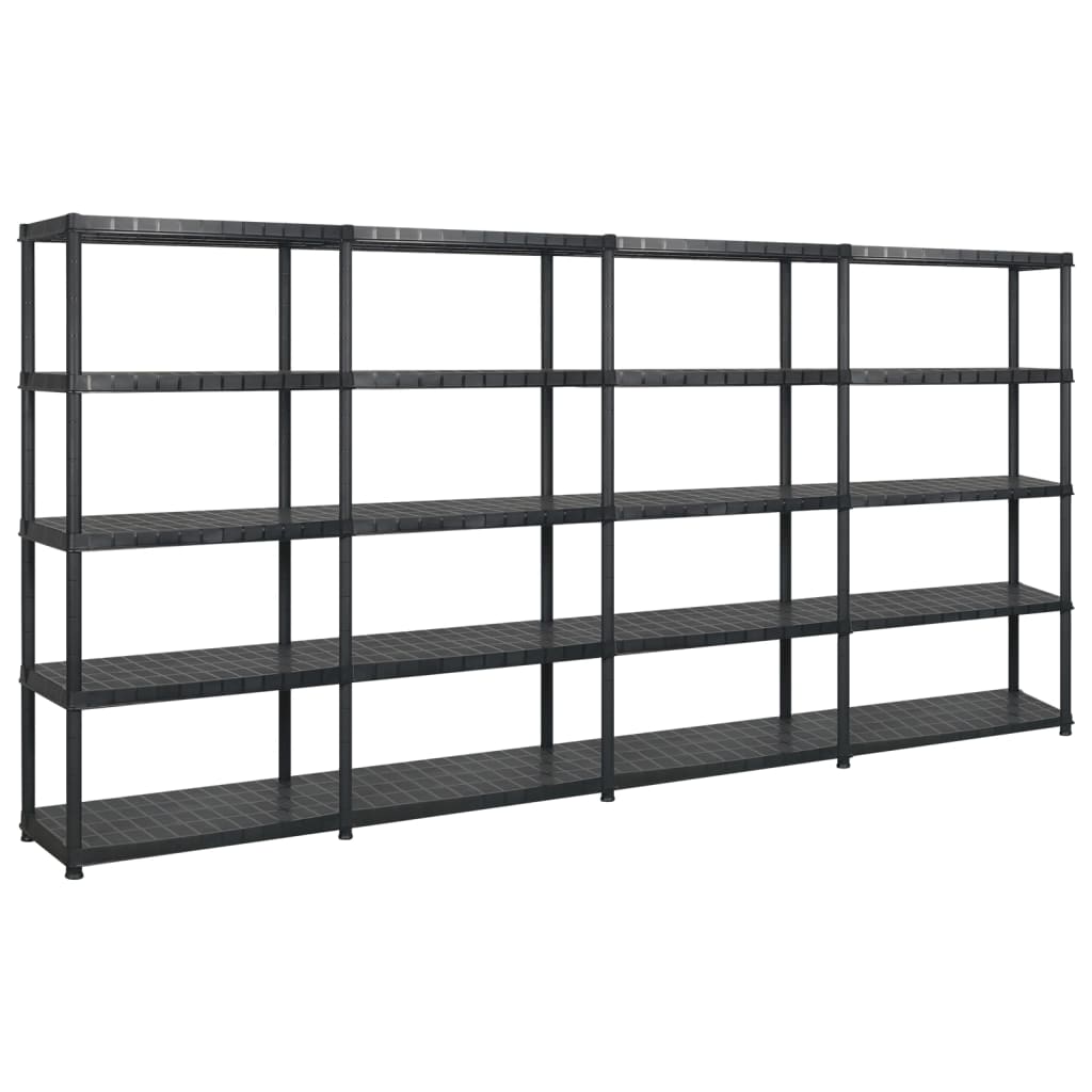 Förvaringshylla 5 Hyllor Svart 93,5X45,5X194,5 Cm Pp