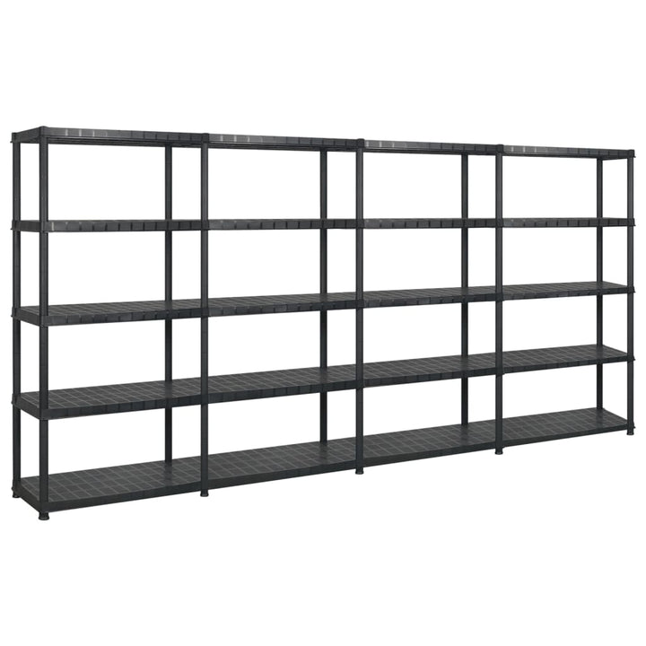 Förvaringshylla 5 Hyllor Svart 93,5X45,5X194,5 Cm Pp