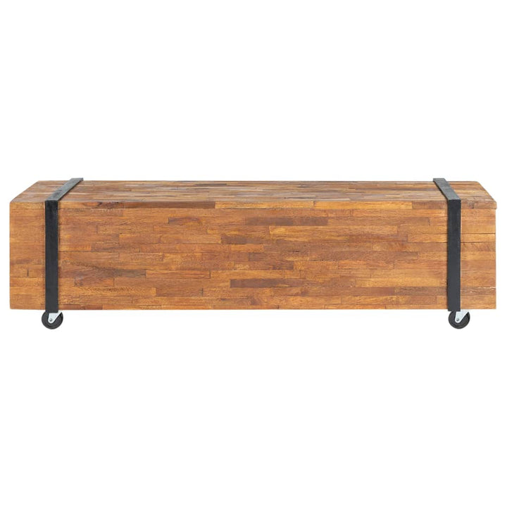 Tv-Bänk 110X30X32,5 Cm Massiv Teak