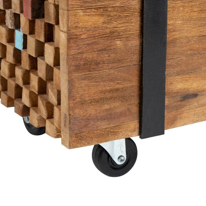 Tv-Bänk 110X30X32,5 Cm Massiv Teak