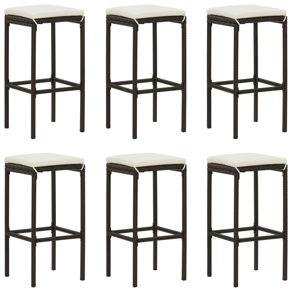 Trädgårdsbar Med Dynor 8 Delar Konstrotting
