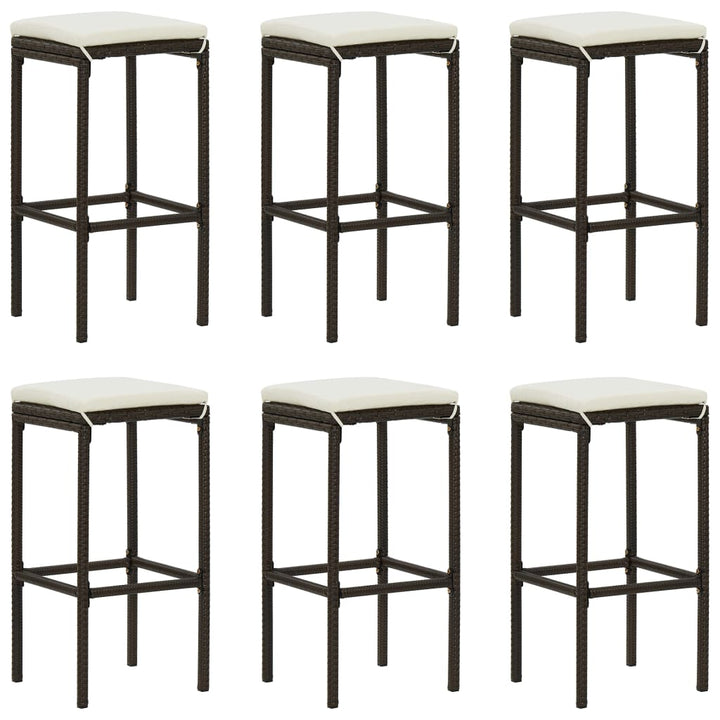 Trädgårdsbar Med Dynor 8 Delar Konstrotting