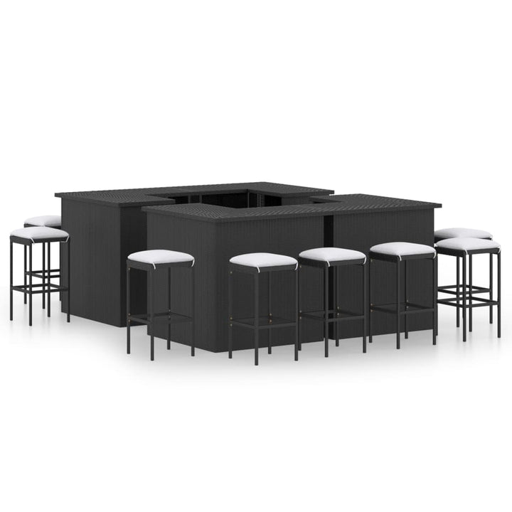 Trädgårdsbar Med Dynor 8 Delar Konstrotting
