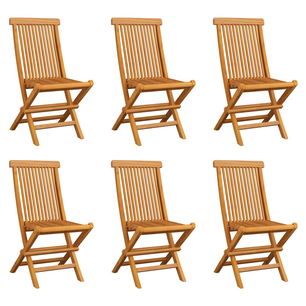 Hopfällbara Trädgårdsstolar 8 St Massiv Teak