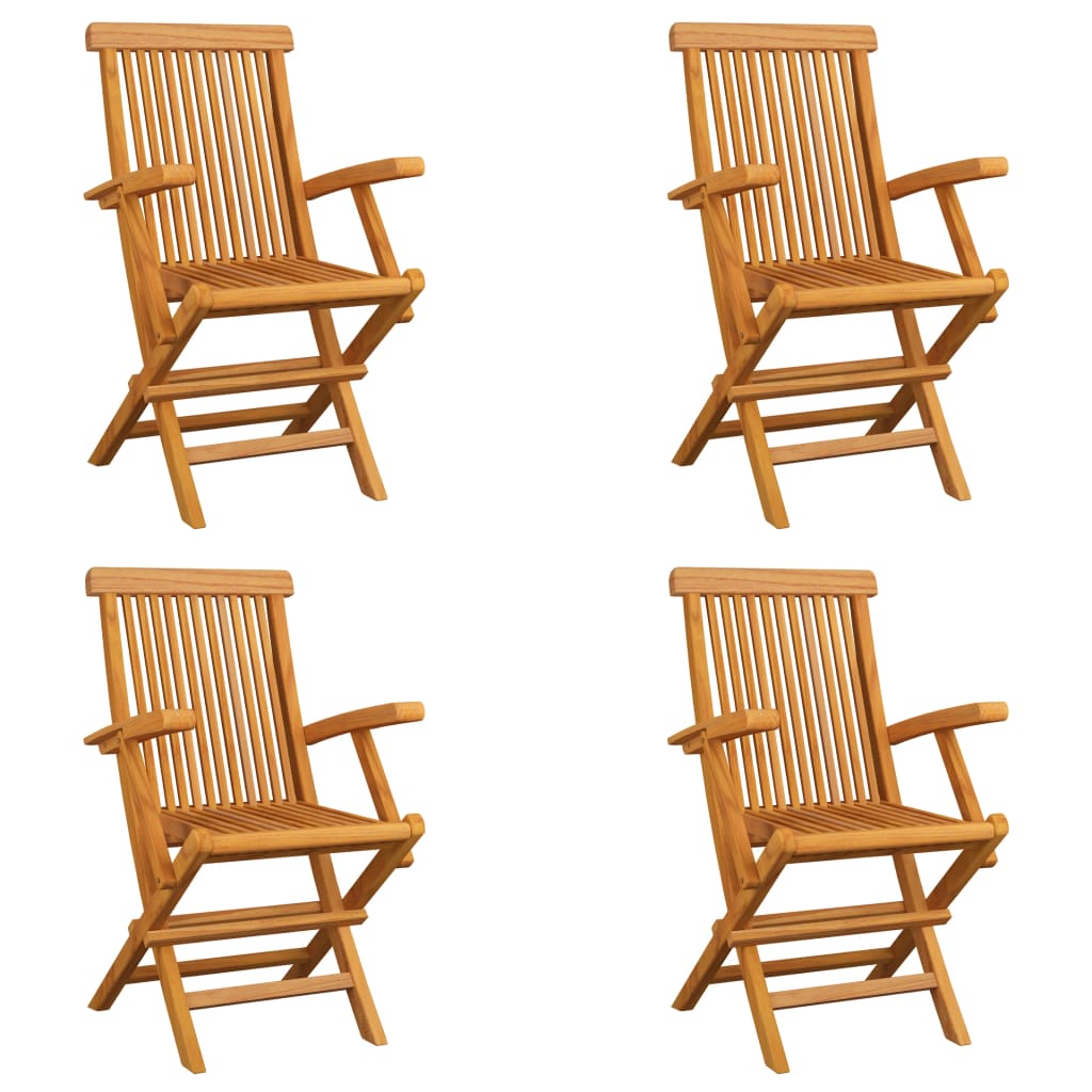 Hopfällbar Trädgårdsstol 2 St Massiv Teak